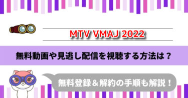 MTV VMAJ 2022の無料動画や見逃し配信をネットで視聴する方法